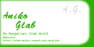aniko glab business card